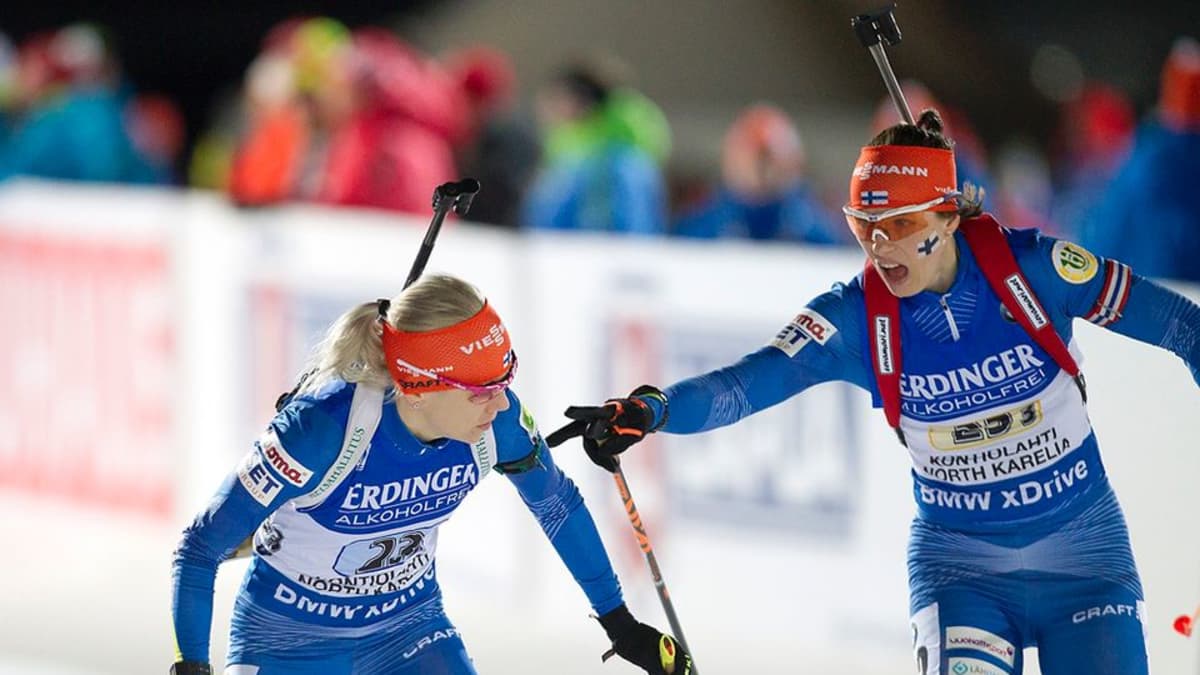 Suomen naisten viesti alakanttiin – Mäkäräinen sai hiihtää maaliin asti |  Yle Urheilu