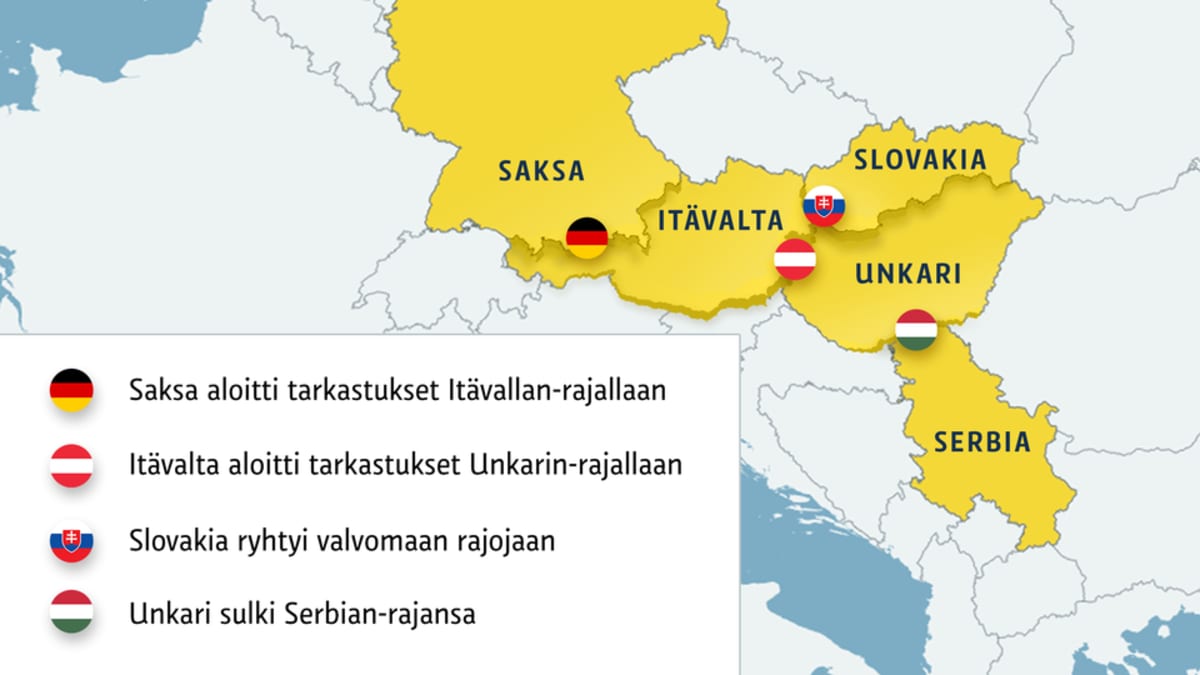 Rajavalvonta teki paluun Eurooppaan – Unkari julisti eteläosiinsa  poikkeustilan | Yle Uutiset
