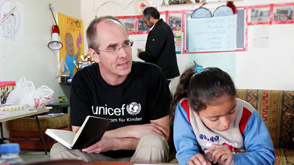 Unicefin koulu Bekaan laaksossa Libanonissa