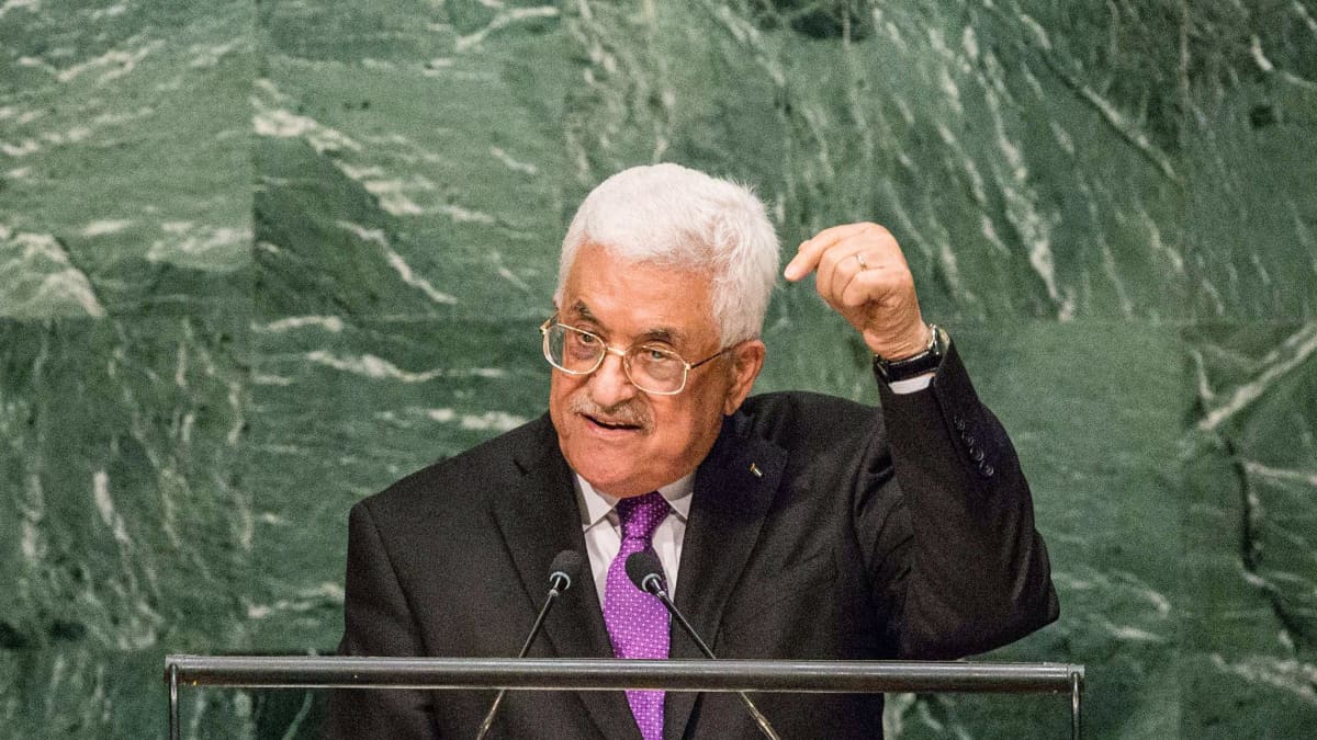Palestiinan presidentti Mahmud Abbas puhui YK:n yleiskokouksessa New Yorkin kaupungissa 30. syyskuuta.
