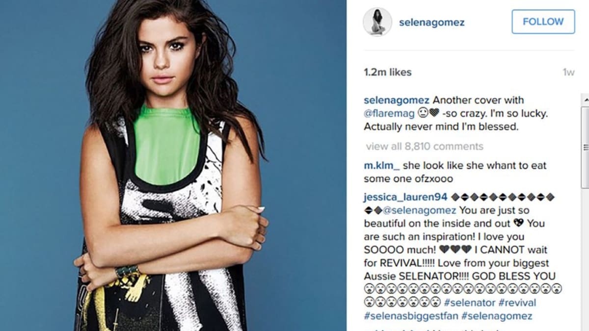 Selena Gomezin Instagram tili
