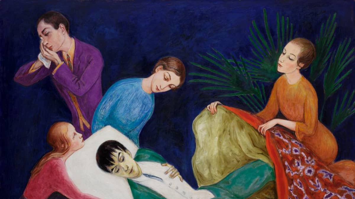 Nils Dardelin maalaus "Kuoleva dandy" (1918).