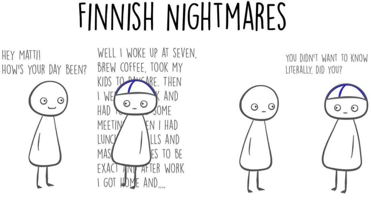 Kuvakaappaus Finnish Nightmares -sarjakuvista.