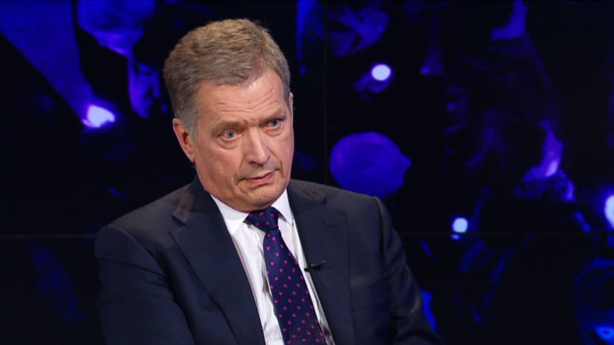 Presidentti Sauli Niinistö A-studion vieraana.