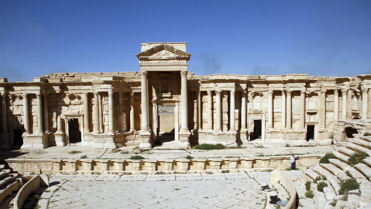 Palmyran muinainen roomalainen teatteri. 