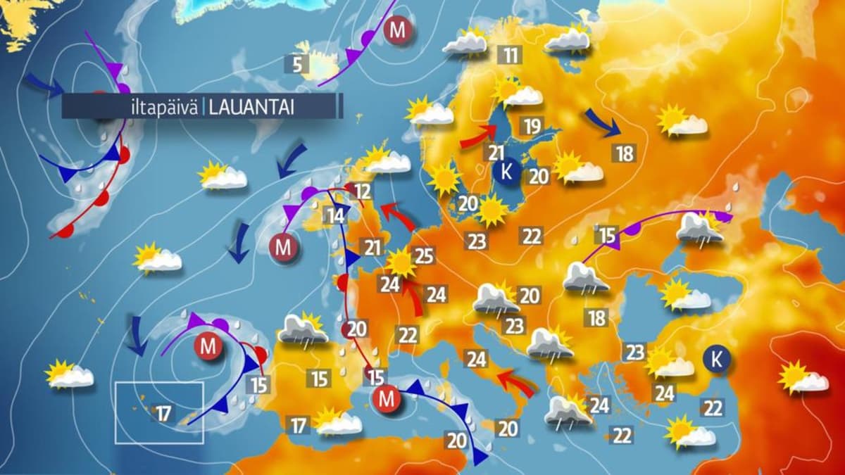 Kesäinen sää valtaa pohjoisen Euroopan: Paikoin voi lämmetä lähes  hellelukemiin | Yle Uutiset