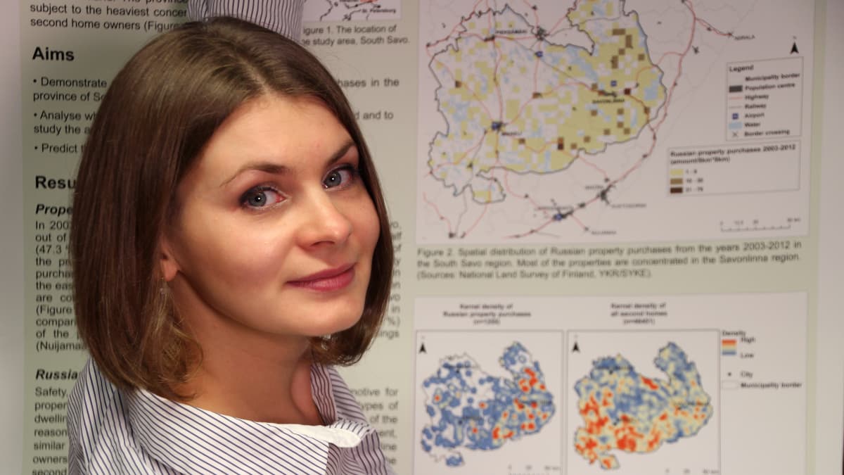 Yhteiskuntatieteiden maisteri Olga Hannonen on tehnyt väitöstutkimuksen Suomessa kesämökin omistavista venäläisistä.  