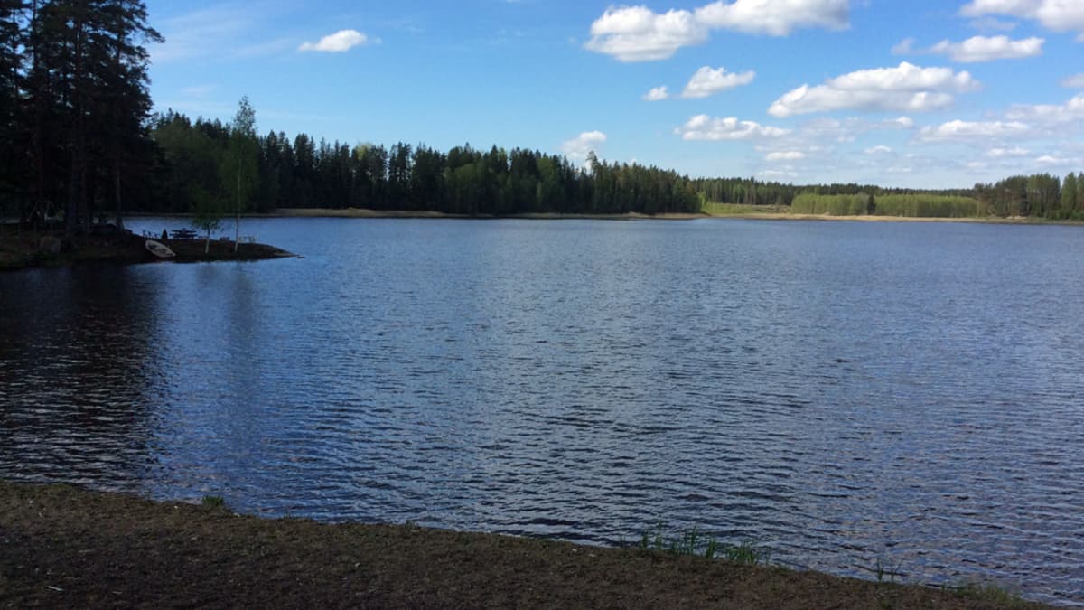 Kesäinen Hulkkianjärvi.