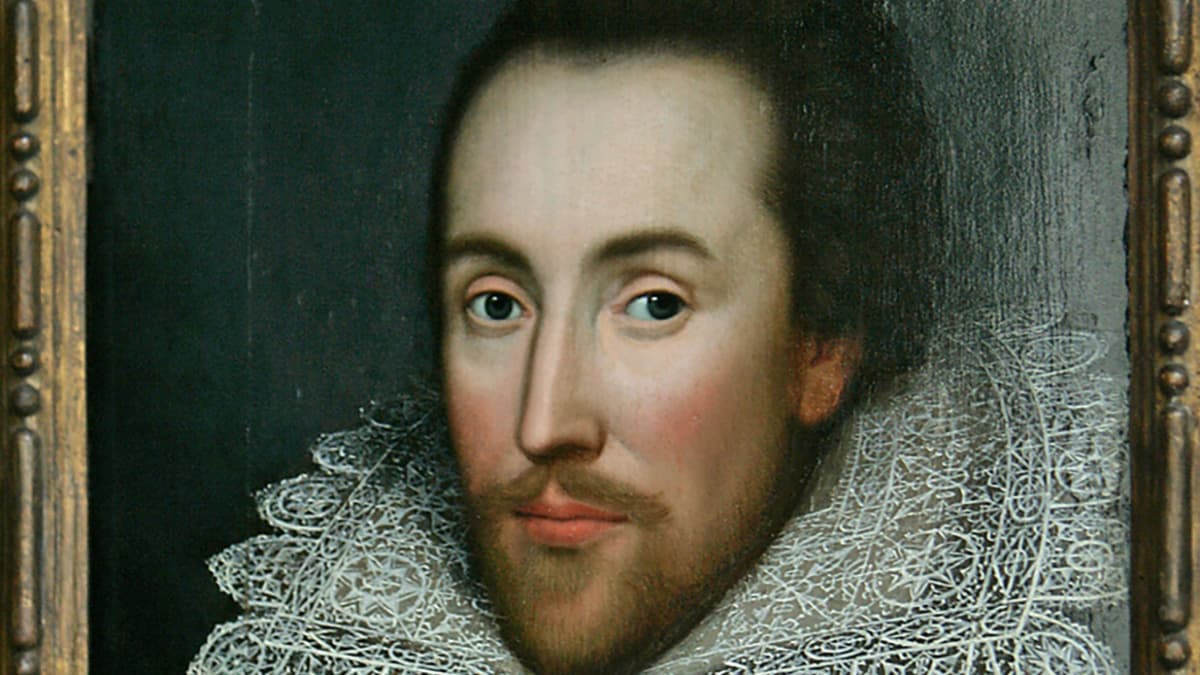 Kirjailija William Shakespearea esittävä muotokuva.
