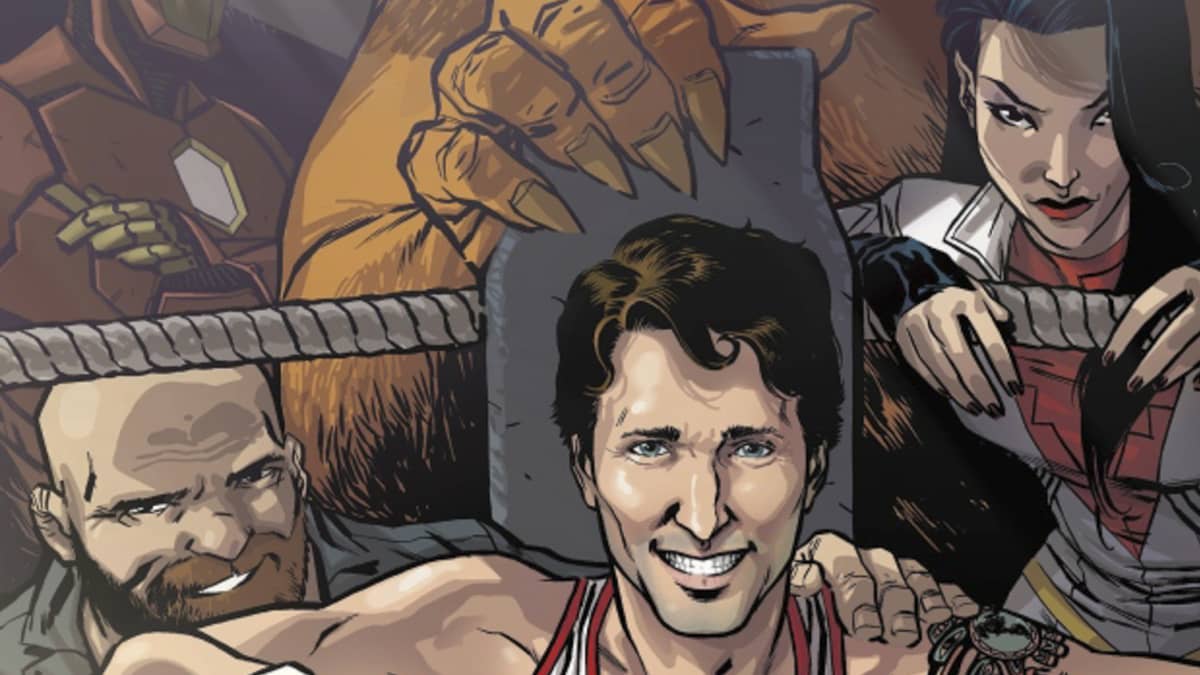 Kanadan pääministeri Justin Trudeau Marvelin Civil War -sarjakuvalehden kannessa.