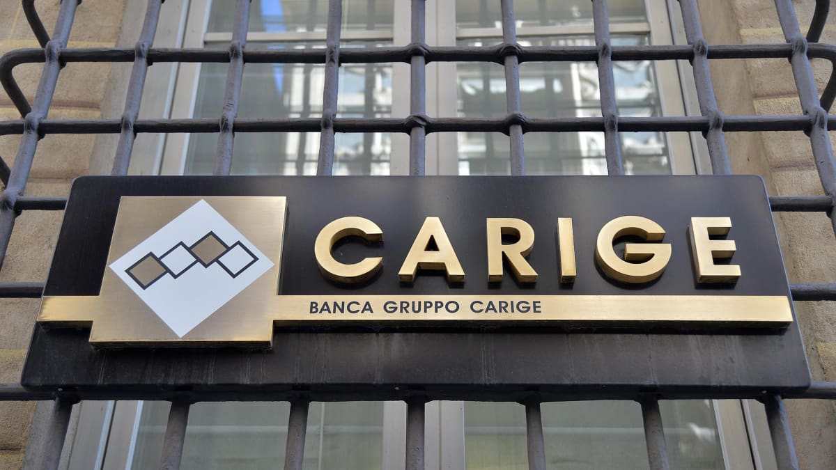 Carige pankki Genoassa Italiassa.