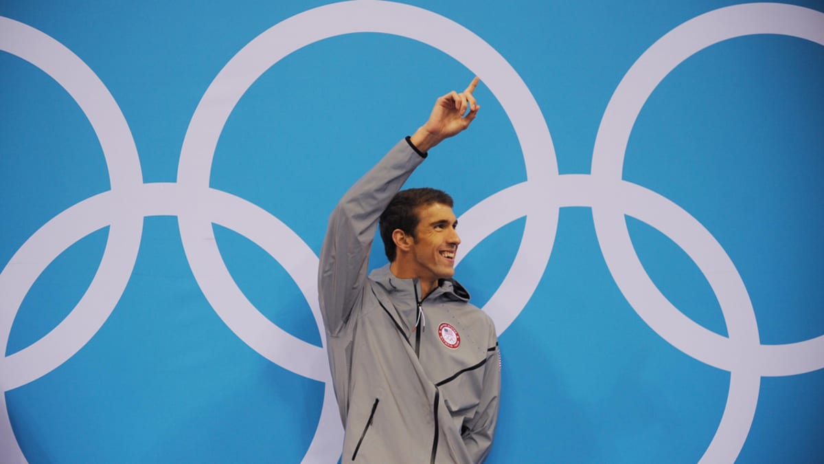 Michael Phelps Lontoon olympiakisoissa 2012.