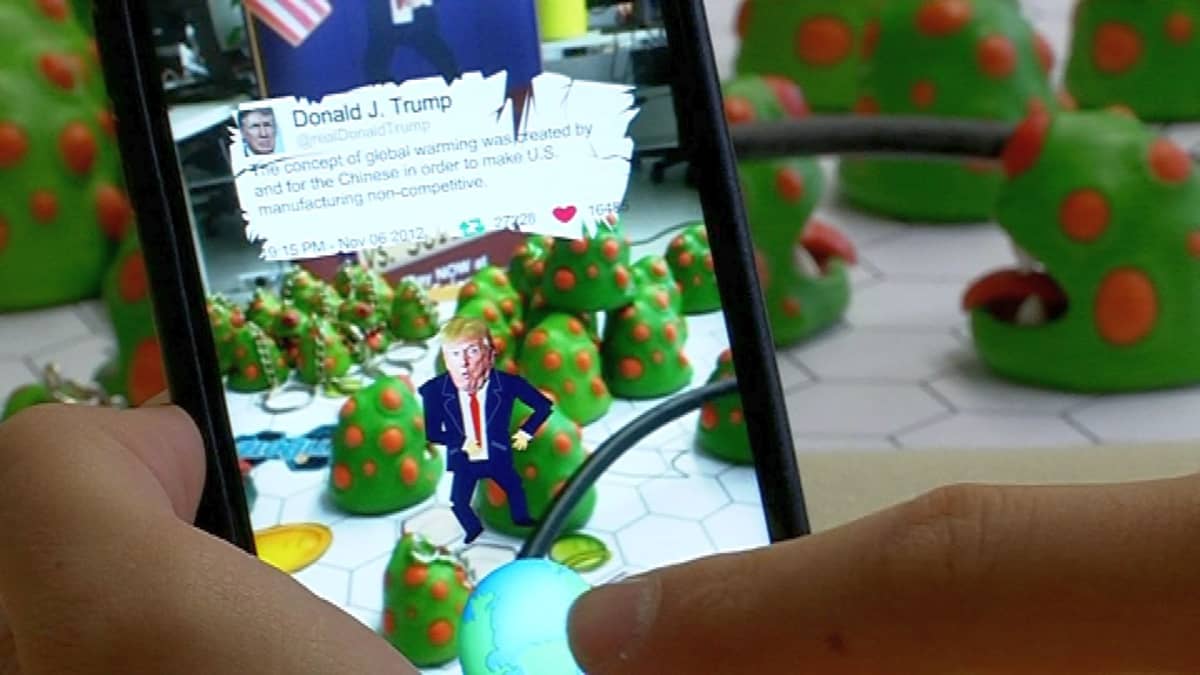 Pelin idea on "ampua" alas Trumpin möläytystwiittejä.
