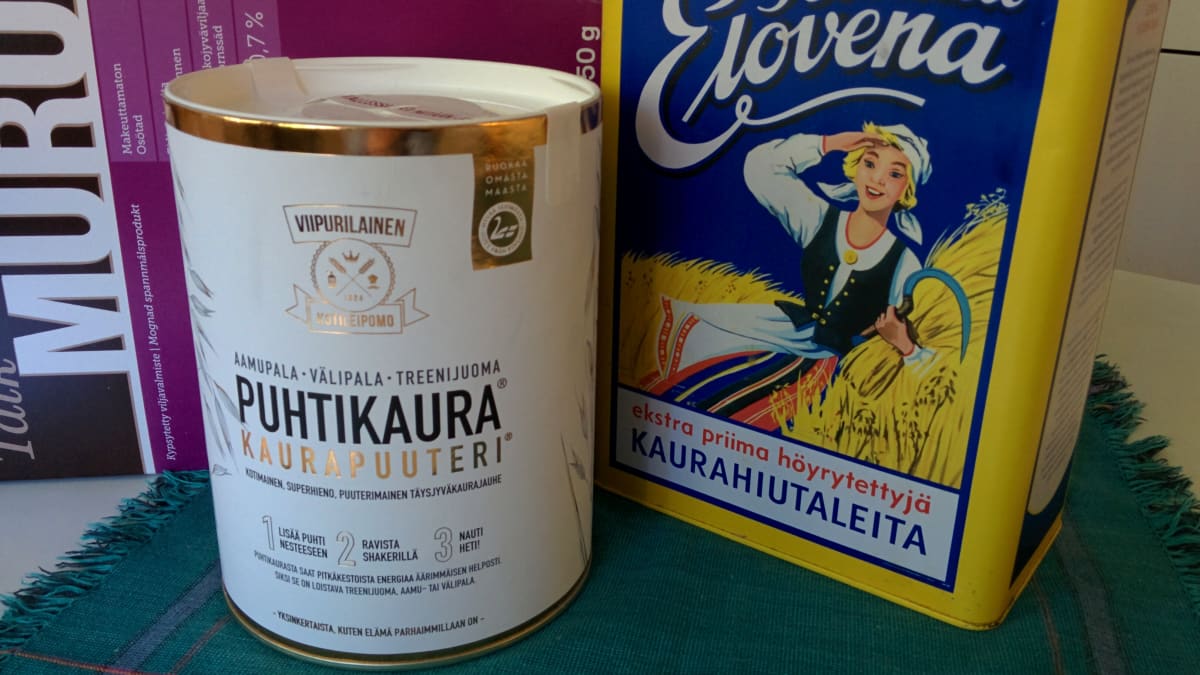 Puhtikaura on uutuustuote, jonka ovat kehittäneet kaksi pientä Taivalkosken Mylly Jalasjärveltä ja Viipurilainen Kotileipomo Vääksystä. Raisio-konsernin Elovena-kaurahiutaleet taas ovat olleet myynnissä yli 90 vuotta. 