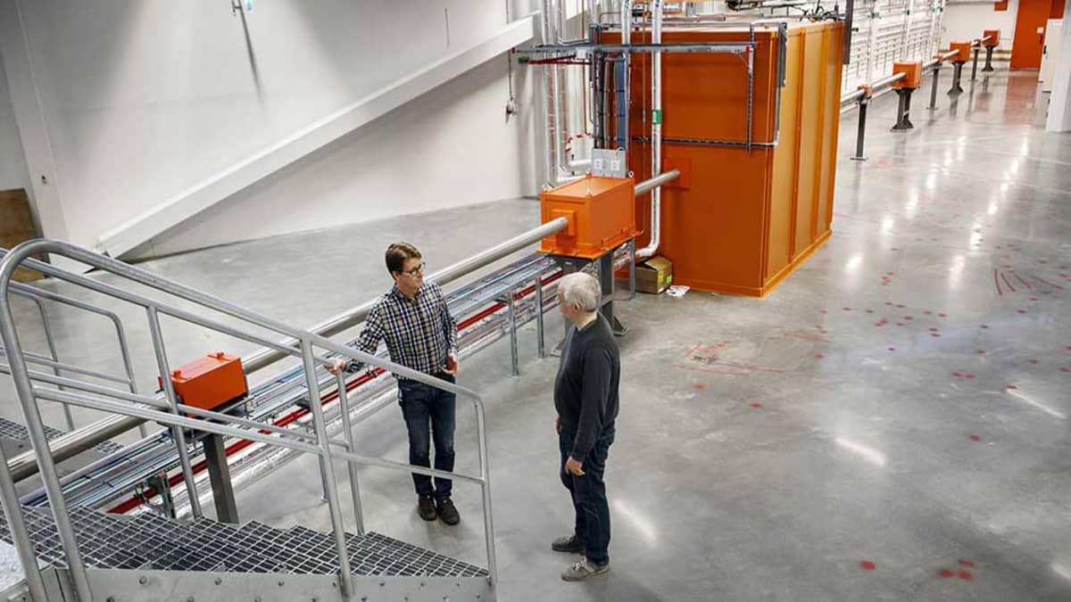 Lundin MAX IV supermikroskooppi eli synkrotronivalonlähde. Sisäkuva.
