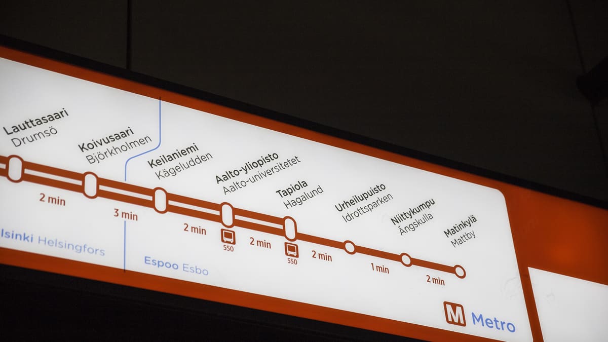 Länsimetro Aalto-yliopiston metroasema
