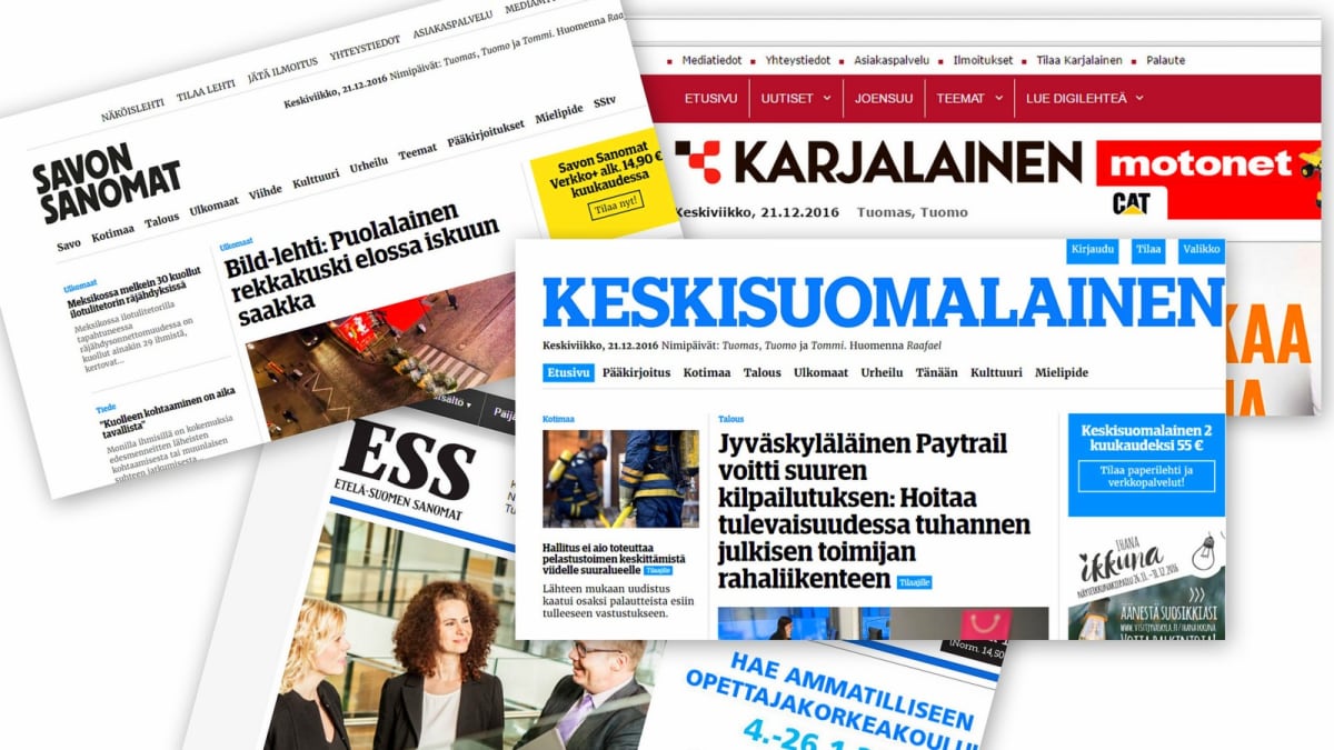 Väli-Suomen maakuntalehdille yhteinen uutistoimitus – 