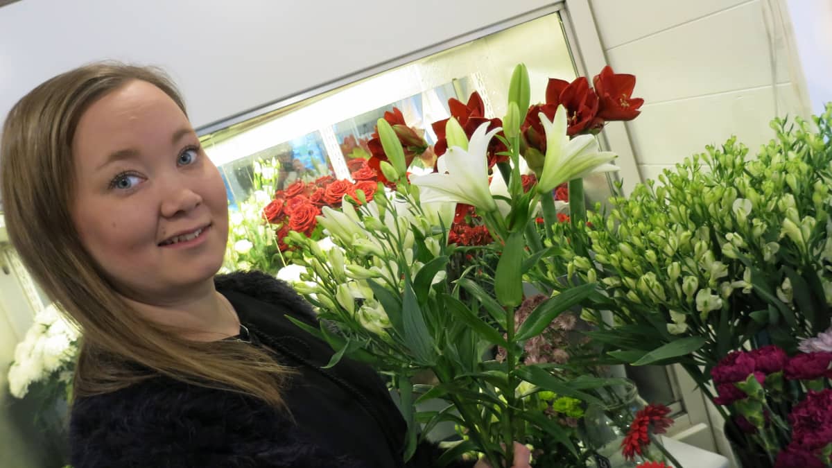 Anni Ilvesluoto kukkakauppias Rovaniemi