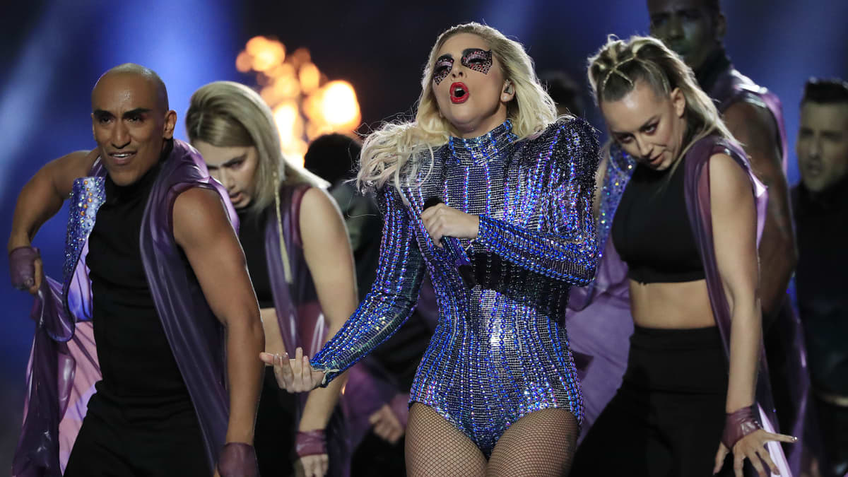 Lady Gaga esiintyy Super Bowlissa Teksasin Houstonissa. 5.2.2017.