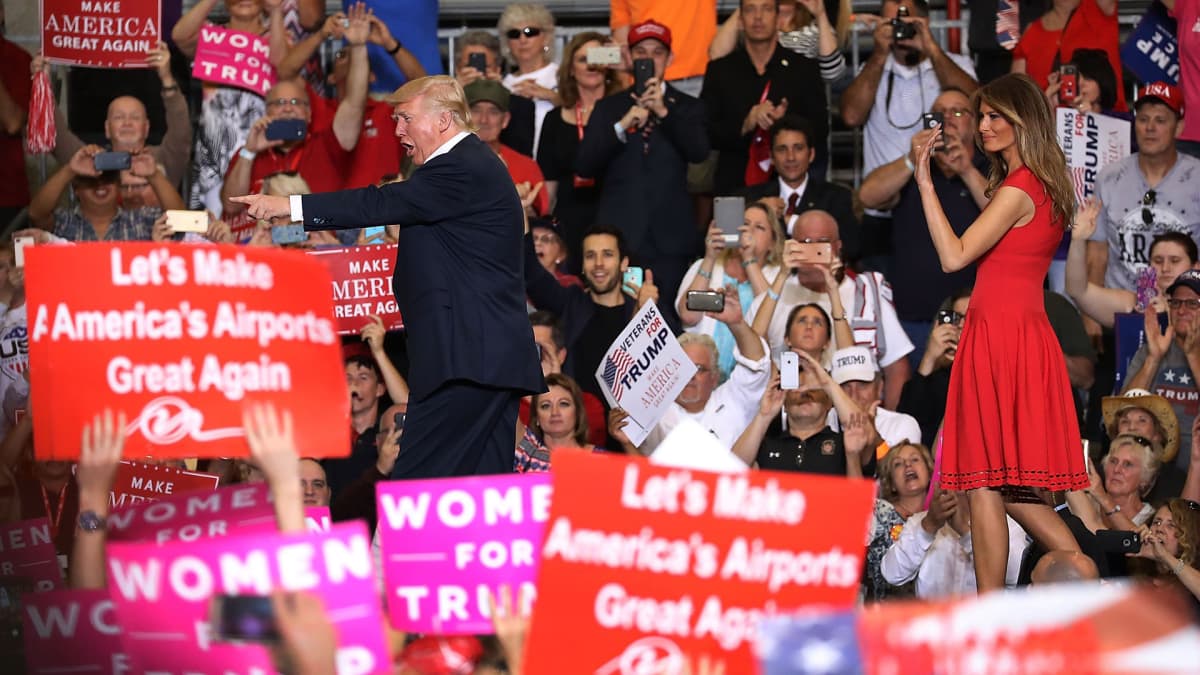 Donald Trump kampanjoi Melbournessa Floridassa 18. helmikuuta. 