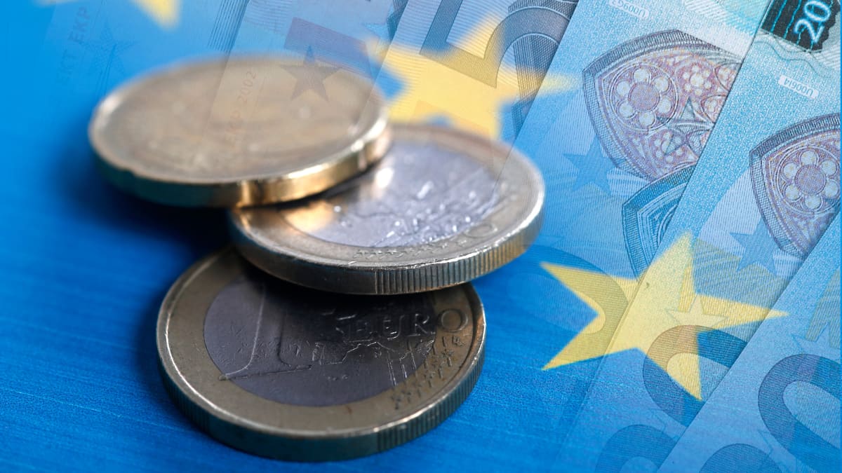 Euro raha kolikko.