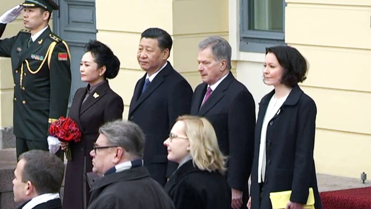 Kiinan presidentti vierailee Suomessa.