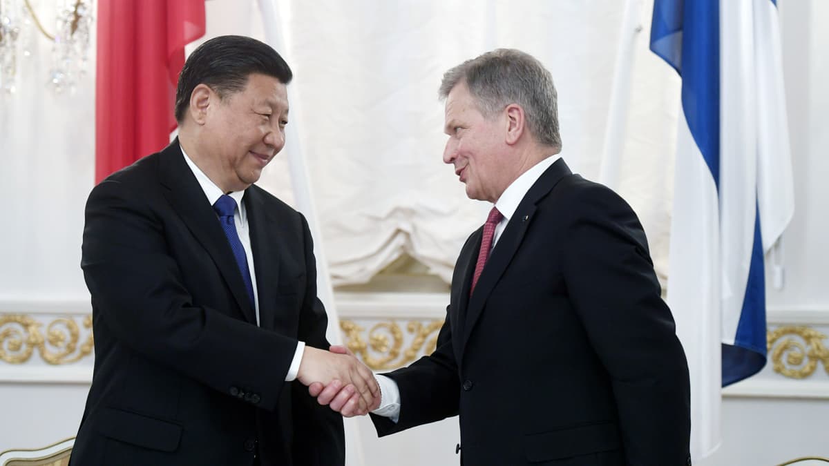 Xi Jinping ja Sauli Niinistö tapasivat Presidentinlinnassa.