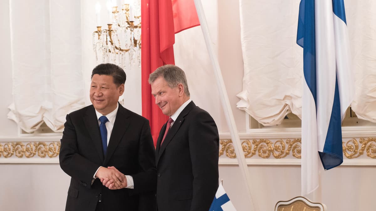 Kiinan presidentti Xi Jinping ja Sauli Niinistö