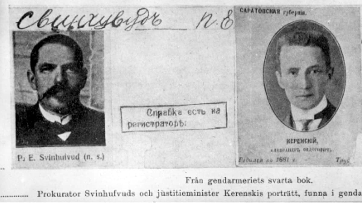 P.E. Svinhufvudin ja Aleksandr Kerenskin pidätys.