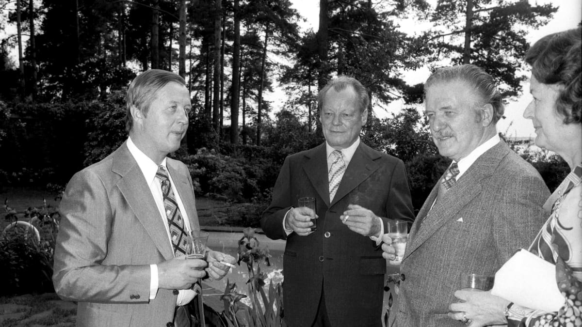Willy Brandt Suomessa vuonna 1977.