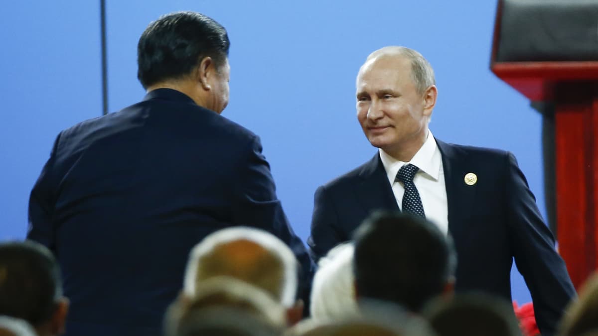 Kiinan presidentti Xi Jinping ja Venäjän presidentti Vladimir Putin tapasivat Belt and Road Forumin avajaisissa Pekingissä 14. toukokuuta.