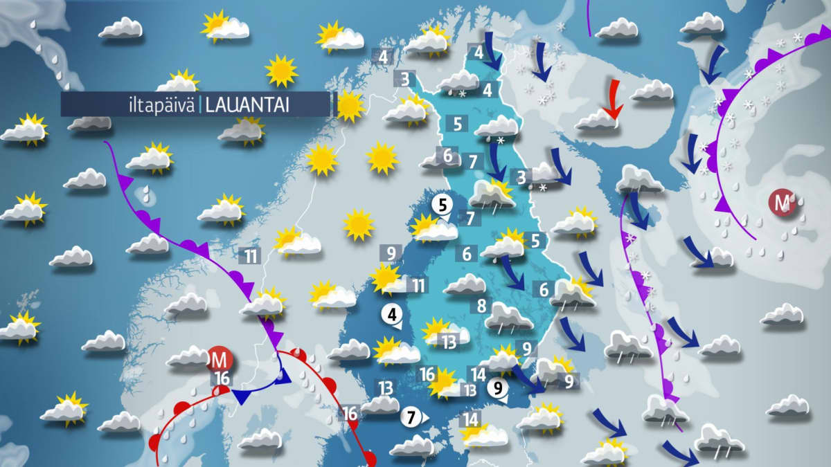 Valmistuville hyviä uutisia – Hyytävä sää väistyy lauantaiksi Lounais- ja  Etelä-Suomesta | Yle Uutiset