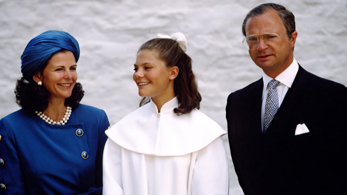 Kruununprinsessa Victoria pääsi ripille vuonna 1991.
