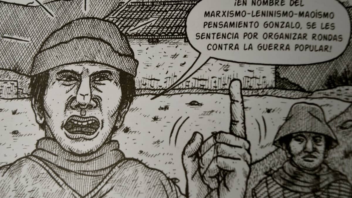 Perulaisen Jesús Cossion sarjakuvat kertovat Perun lähihistorian väkivaltaisuuksista. 