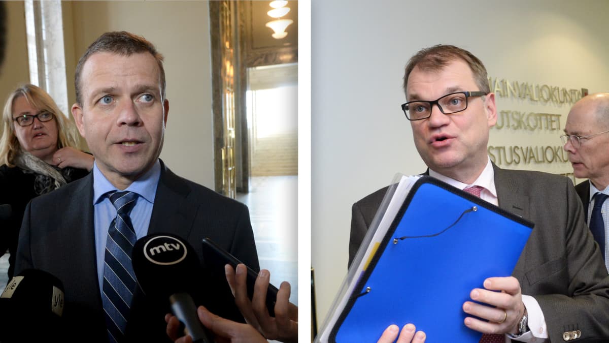 Petteri Orpo ja Juha Sipilä, kuvayhdistelmä.