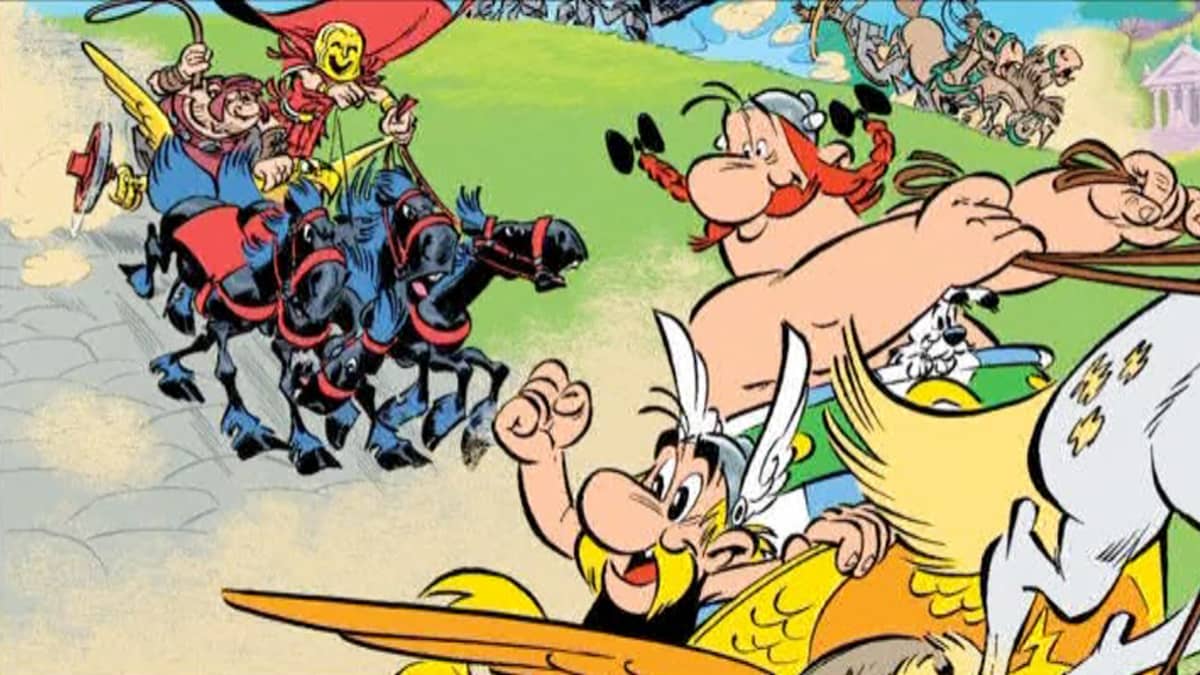 Sarjakuva-hahmo Asterix ja Obelix.