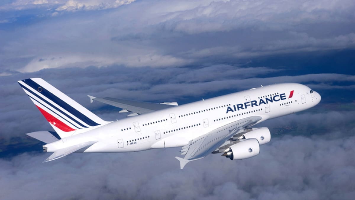 Air Francen kone ilmassa.
