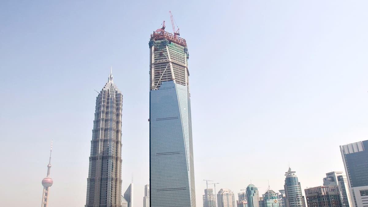 Shanghai World Financial Centeriä rakennettiin 2007.