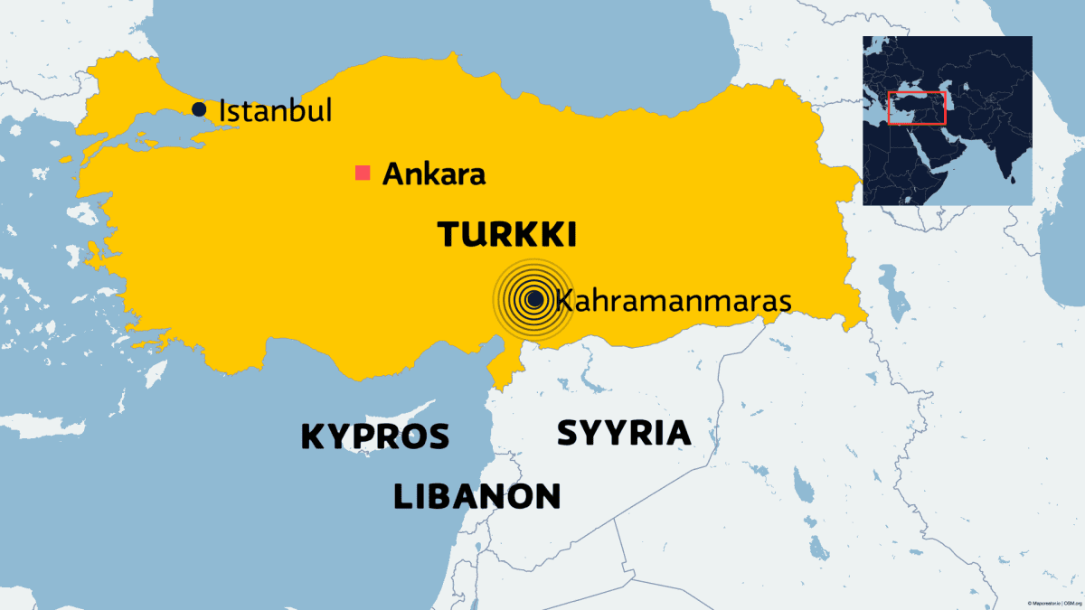 Voimakas maanjäristys iski varhain maanantaiaamuna Turkin eteläosaan | Yle  Uutiset