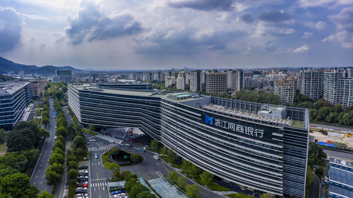 Ant Groupin pääkonttori Hangzhoussa, Kiinassa.
