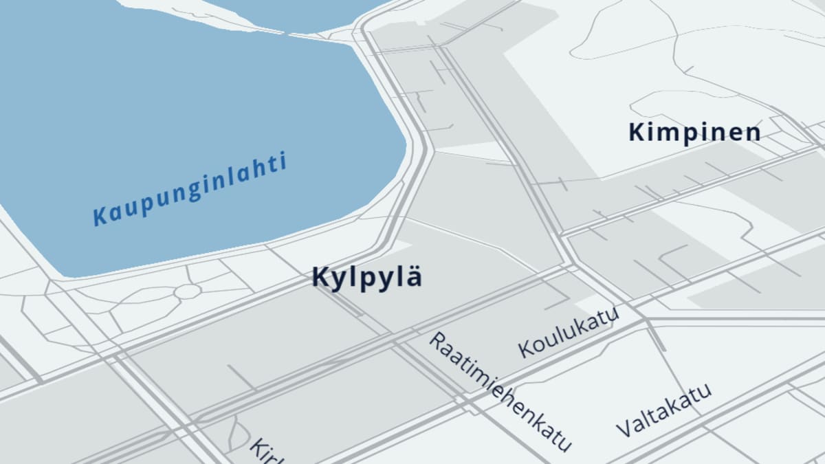Kartta Valtakatu 43:n sijainnista Lappeenrannassa