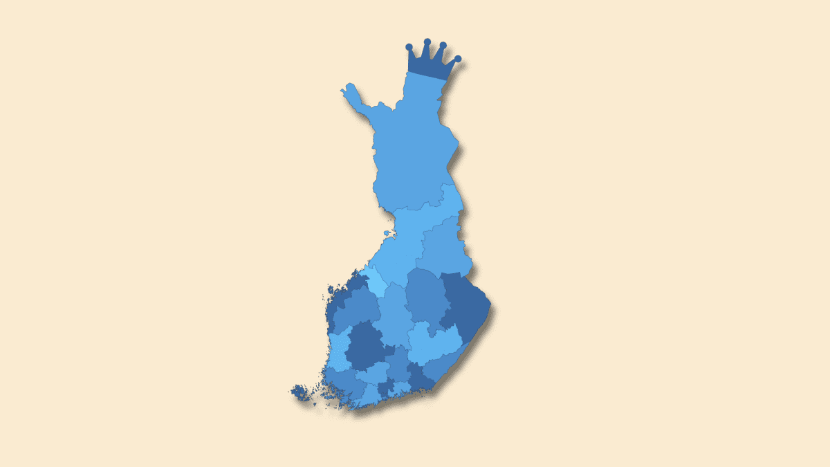 Hyvinvointialueet Suomen kartalla.