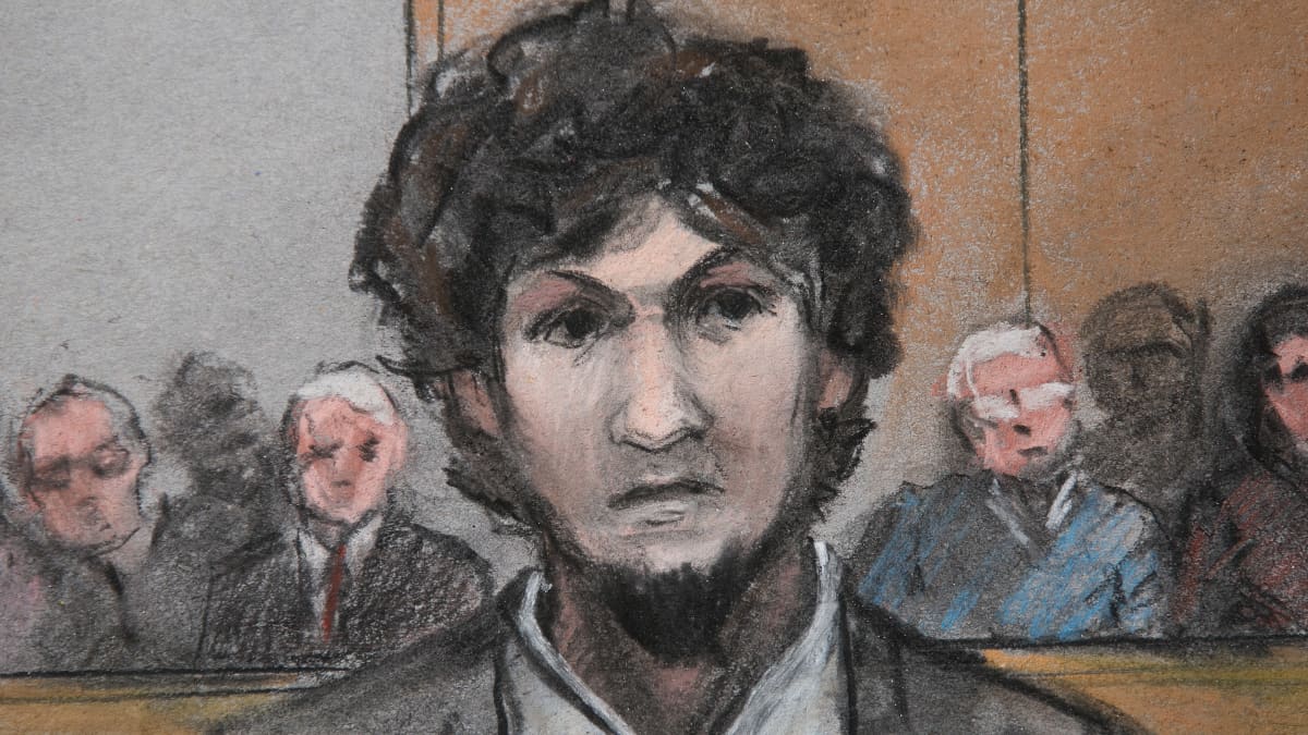 Bostonin vuoden 2013 maratonin pommin asettamisesta tuomittu Dzokhar Tsarnaev.