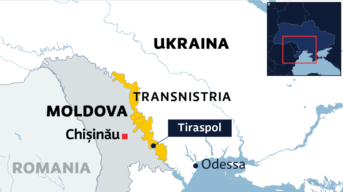 Ukrainan naapurissa Moldovan Transnistriassa räjähti kolmessa paikassa –  asiantuntija: On vaikea nähdä, mitä Venäjä tällä saavuttaisi