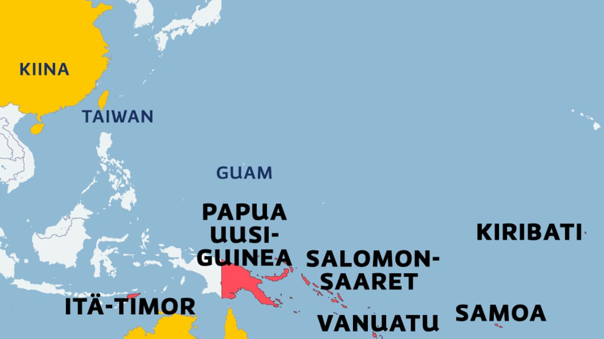 Tyynenmeren saaria kartalla.