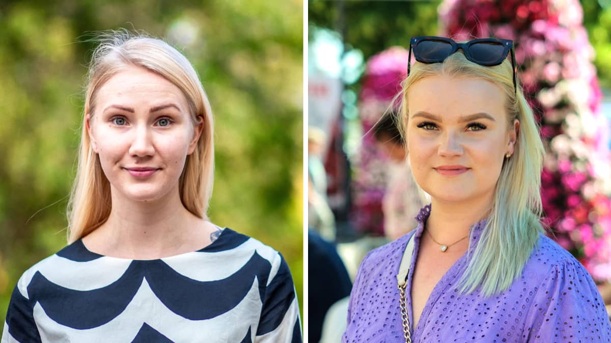 Kahden kuvan yhdistelmä, joista toisessa on sosialidemokraattisten nuorten puheenjohtaja Pinja Perholehto ja toisessa kokoomusnuorten puheenjohtaja Ida Leino.