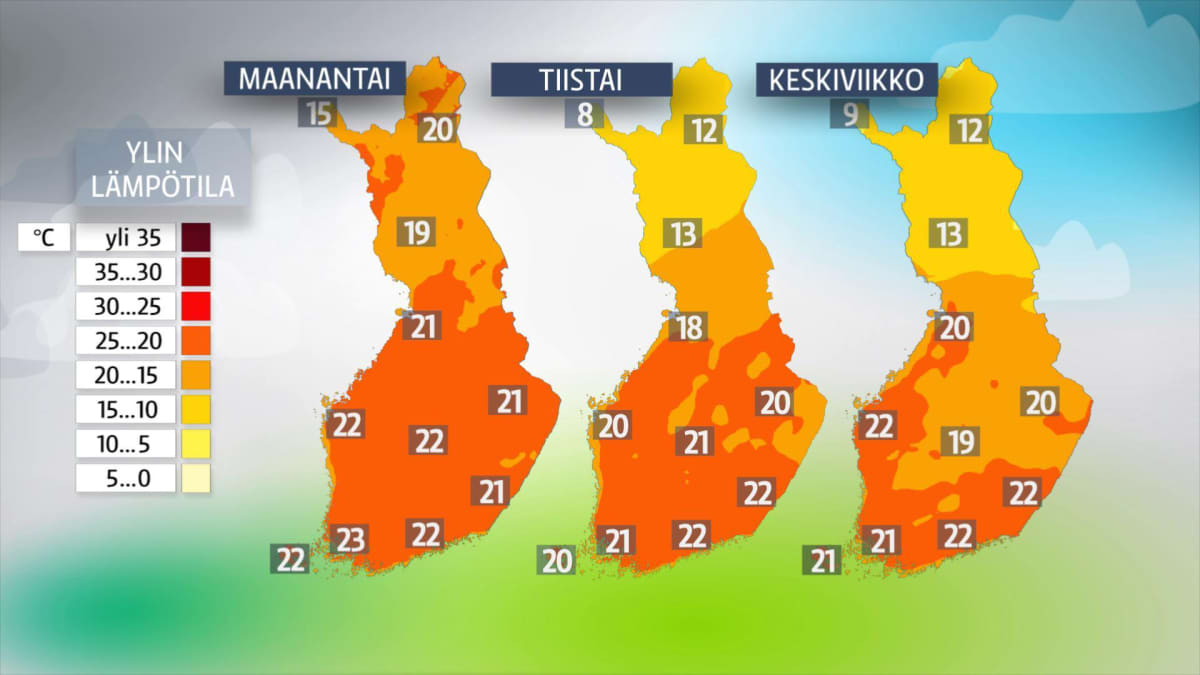 Lammin Vaihtelevan Kesainen Saa Jatkuu Lapissakaan Ei Voi Viela Puhua Oikeasta Syksysta Yle Uutiset Yle Fi