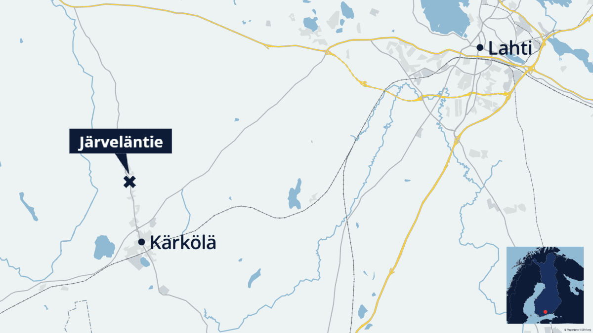 Kärkölän Järveläntie kartalla