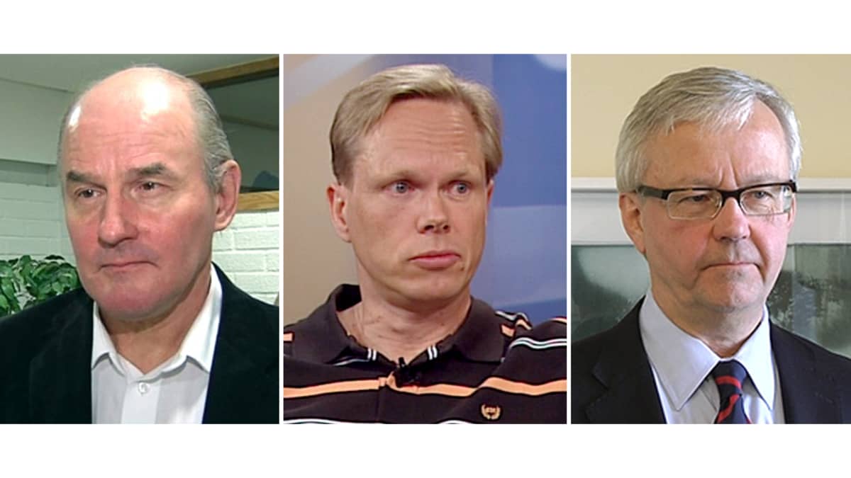 Professorit Matti Tolvanen, Tuomas Ojanen ja Olli Mäenpää.