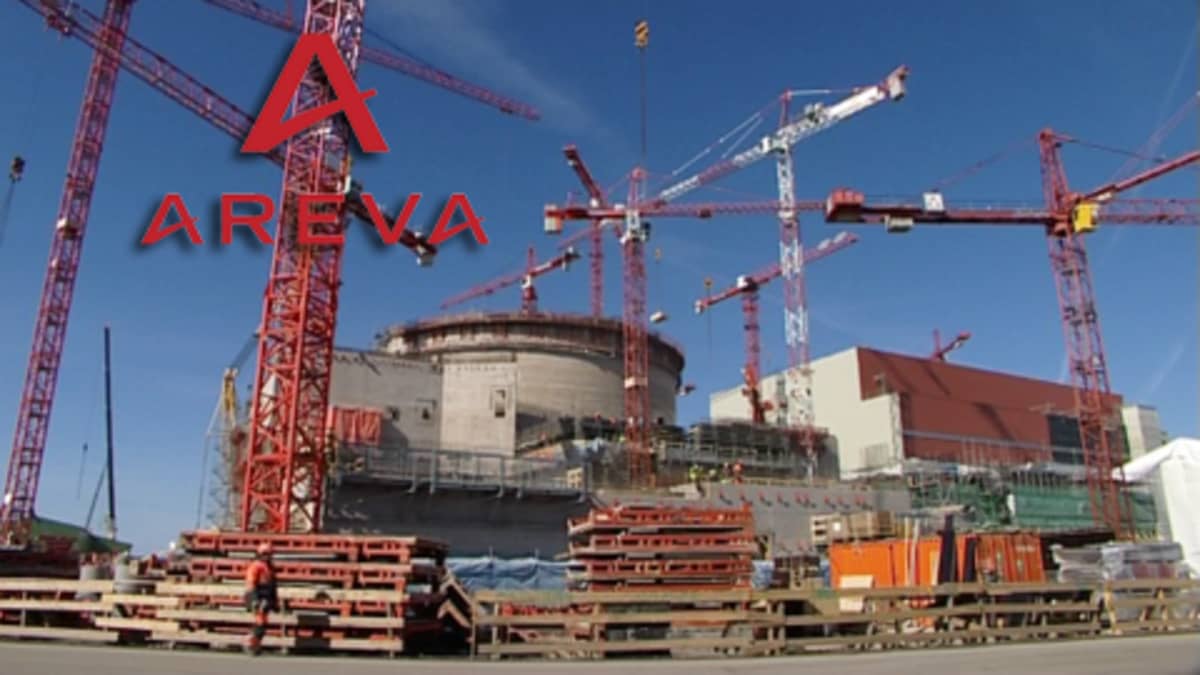 Olkiluotoon valmistuva ydinvoimala ,jonka Areva-yhtiö rakentaa.